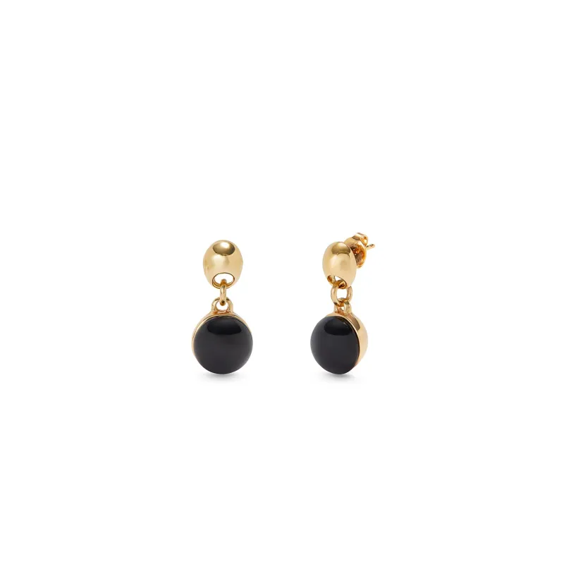 SER FASCINATE BLACK MURANO GLASS GOLD EARRINGS sold by UNO de 50