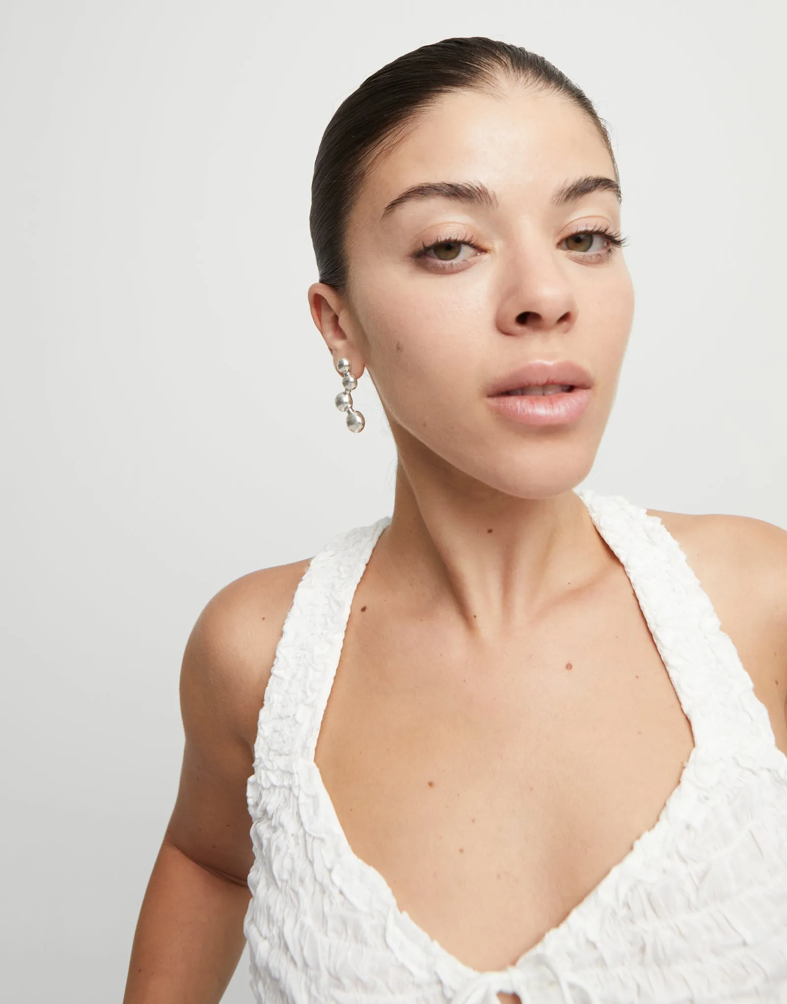 SER INTREPIDA RANDOM SPHERE DROP SILVER EARRINGS sold by UNO de 50 product image thumbnail 4