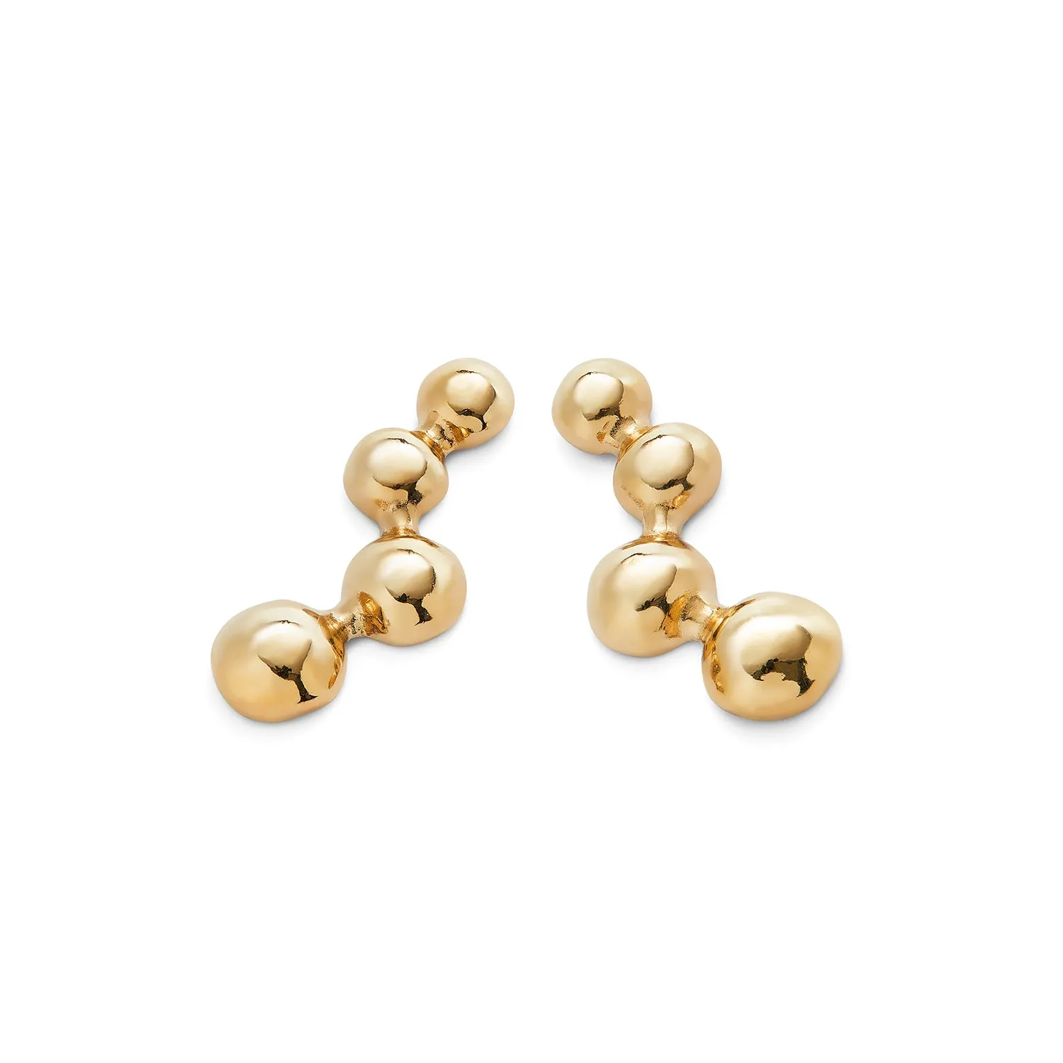 SER INTREPIDA RANDOM SPHERE DROP GOLD EARRINGS sold by UNO de 50 product image thumbnail 4