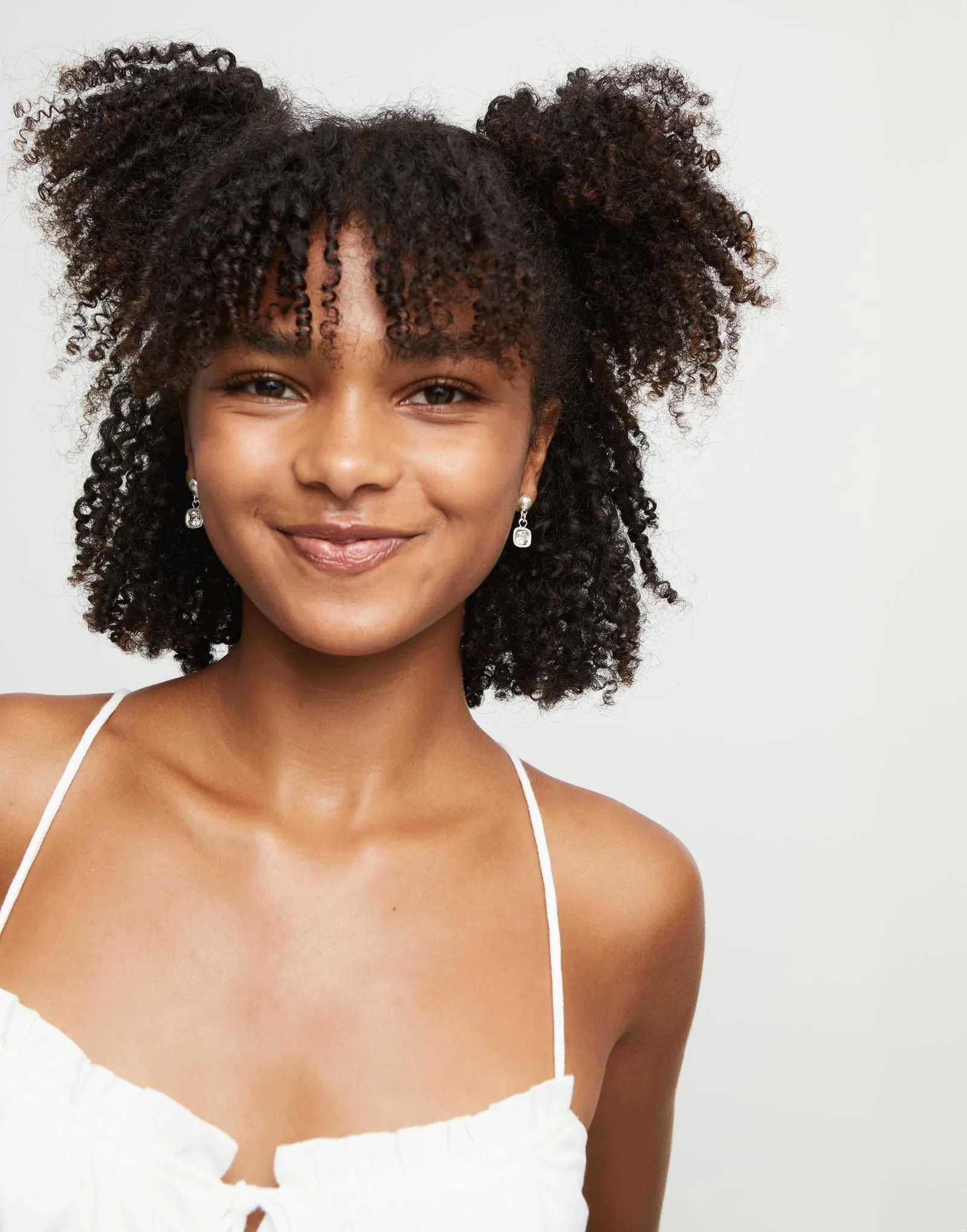 SER EXPRESIVA WHITE CRYSTAL RECTANGLE SILVER EARRINGS sold by UNO de 50 product image thumbnail 2