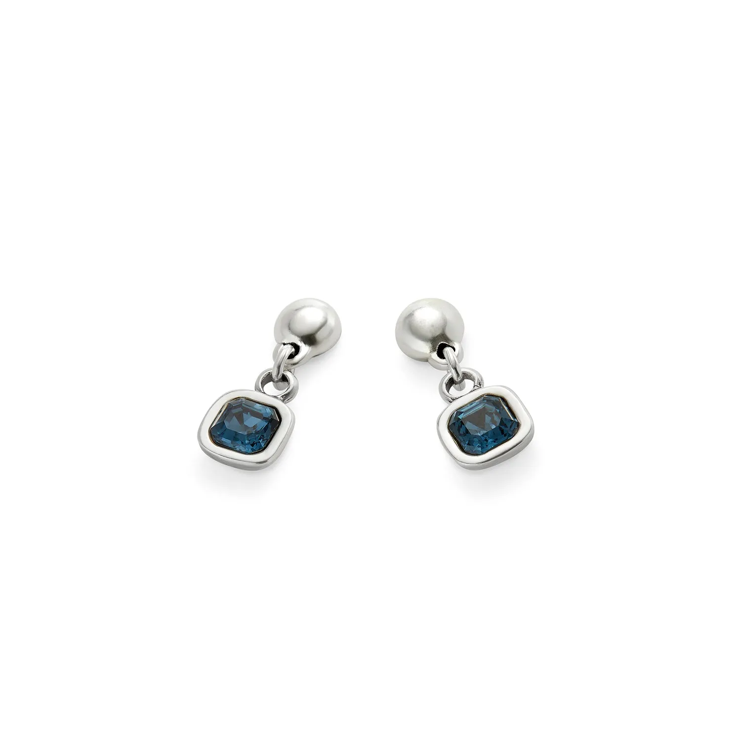 SER EXPRESIVA BLUE CRYSTAL RECTANGLE SILVER EARRINGS sold by UNO de 50 product image thumbnail 3