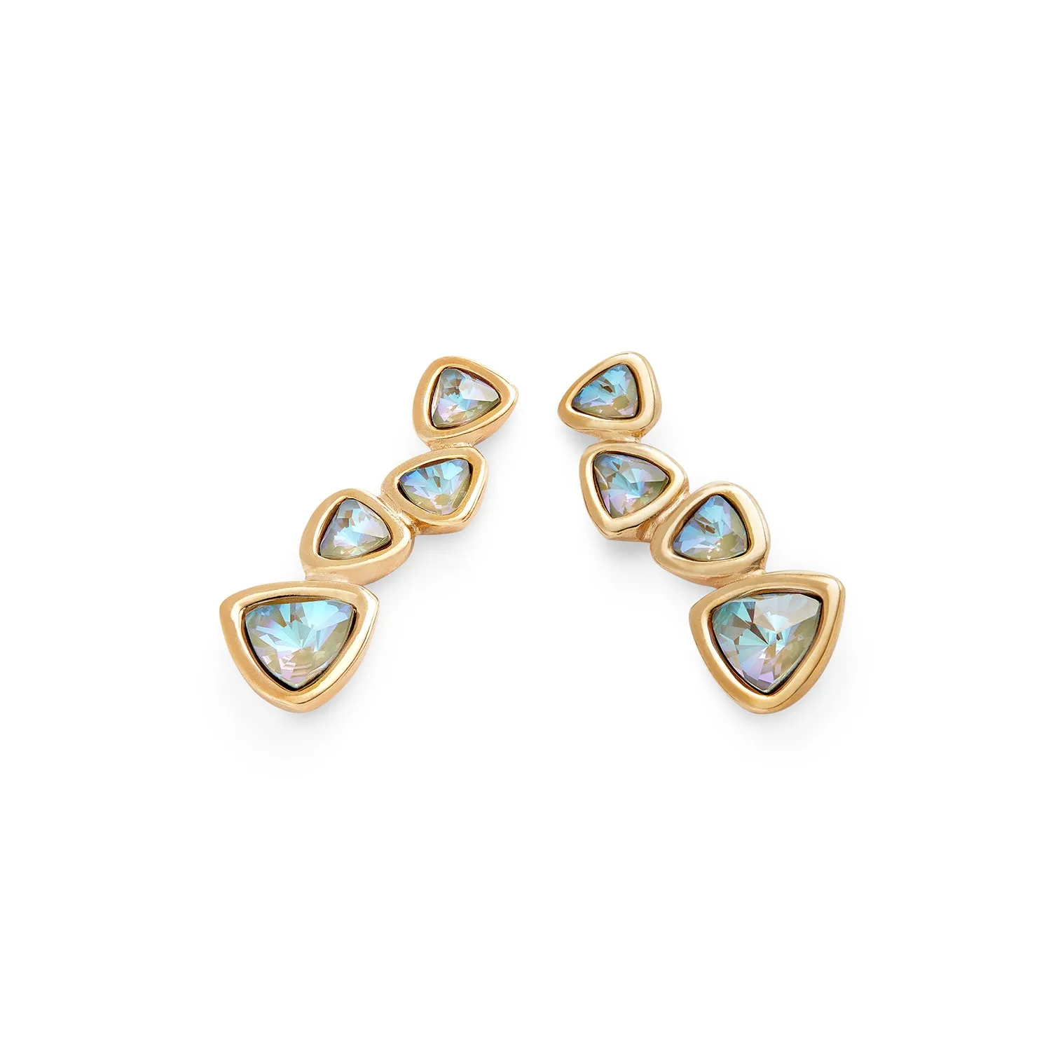 SER CAMALEONICA MULTI TRIANGLE DROP GOLD EARRINGS sold by UNO de 50 product image thumbnail 3