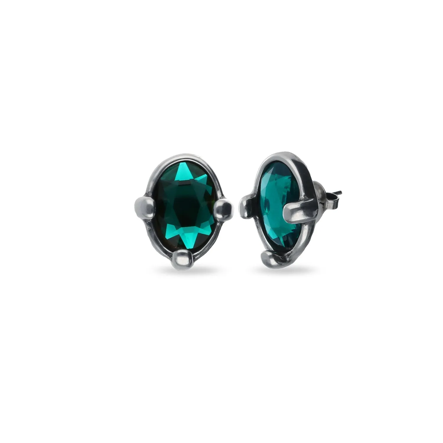 DAZZLING GREEN STUD EARRINGS sold by UNO de 50 product image thumbnail 3