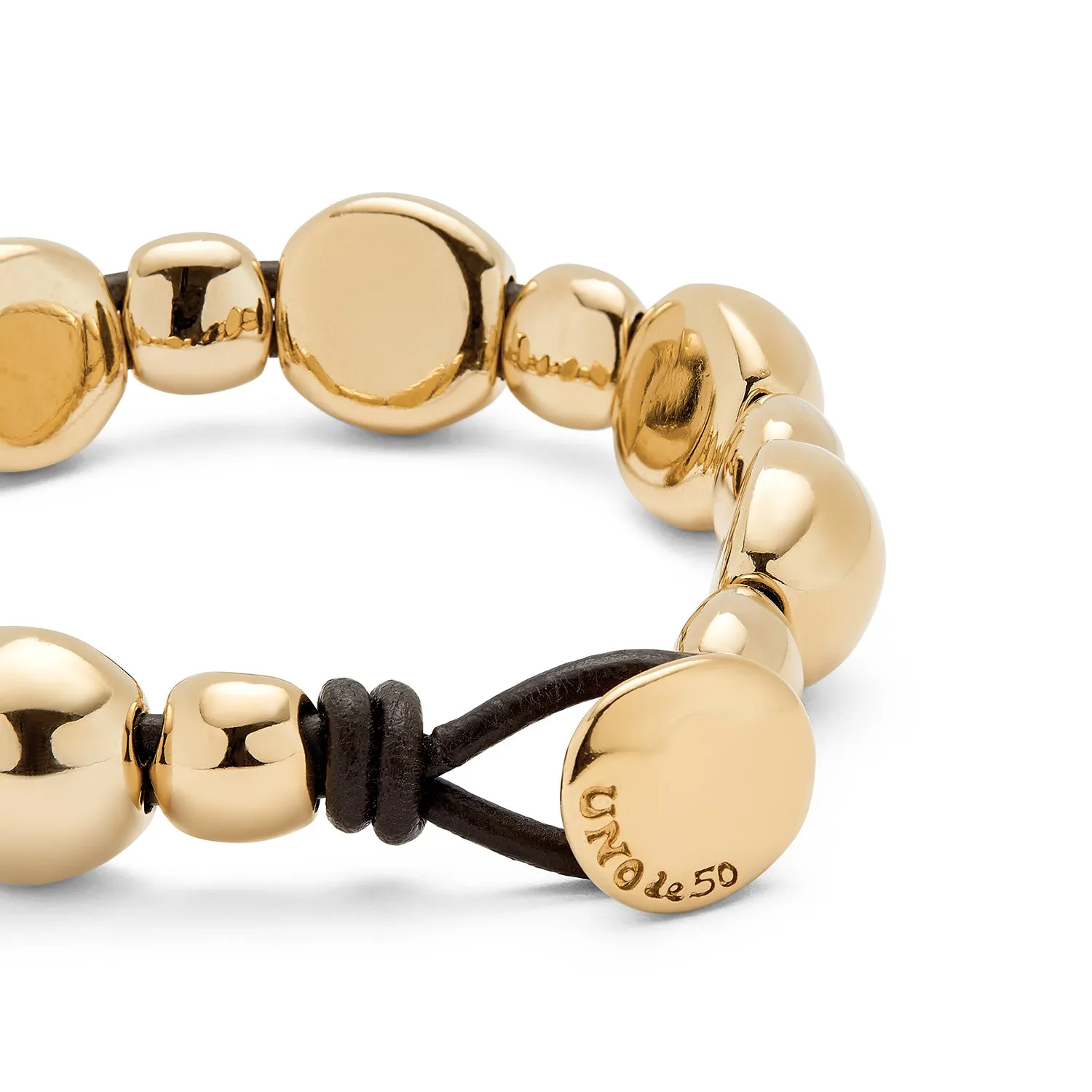 SER INTREPIDA RANDOM HALF SPHERE GOLD BRACELET sold by UNO de 50 product image thumbnail 4