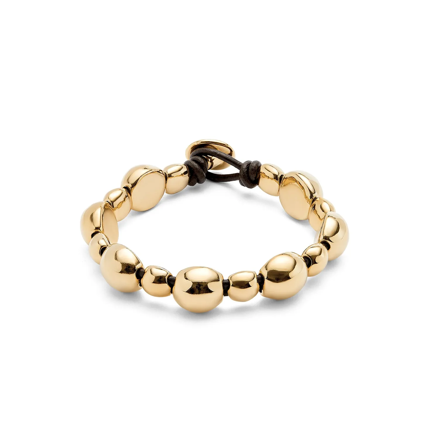 SER INTREPIDA RANDOM HALF SPHERE GOLD BRACELET sold by UNO de 50