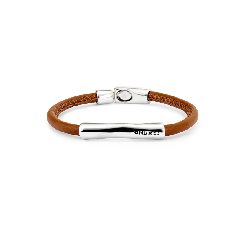 SER NATURAL STITCHED CAMEL LEATHER BRACELET sold by UNO de 50