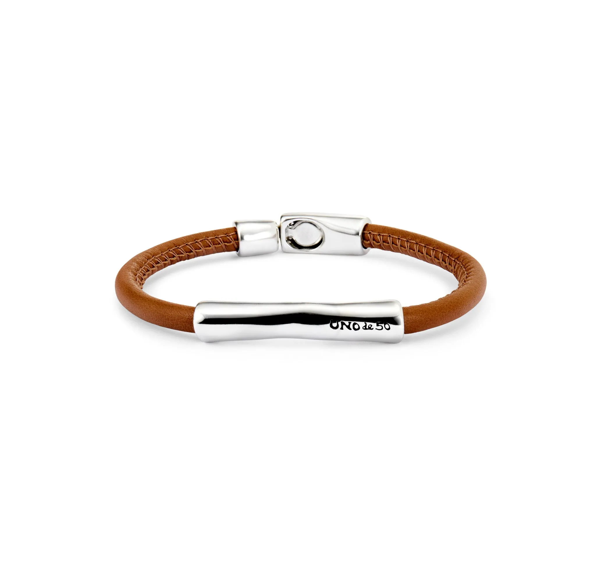 SER NATURAL STITCHED CAMEL LEATHER BRACELET sold by UNO de 50