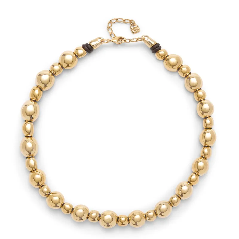 SER INTREPIDA MEDIUM SPHERE GOLD NECKLACE made by UNO de 50