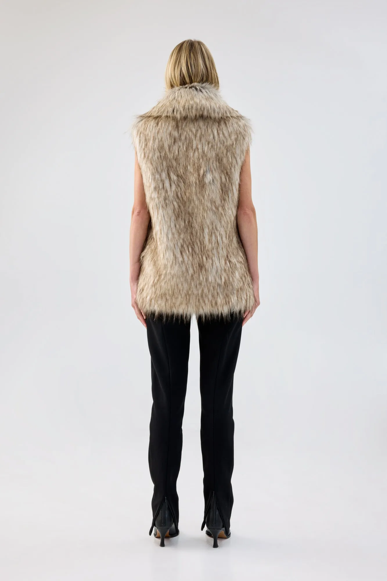 Rubicon Vest - Natural sold by Unreal Fur product image thumbnail 2