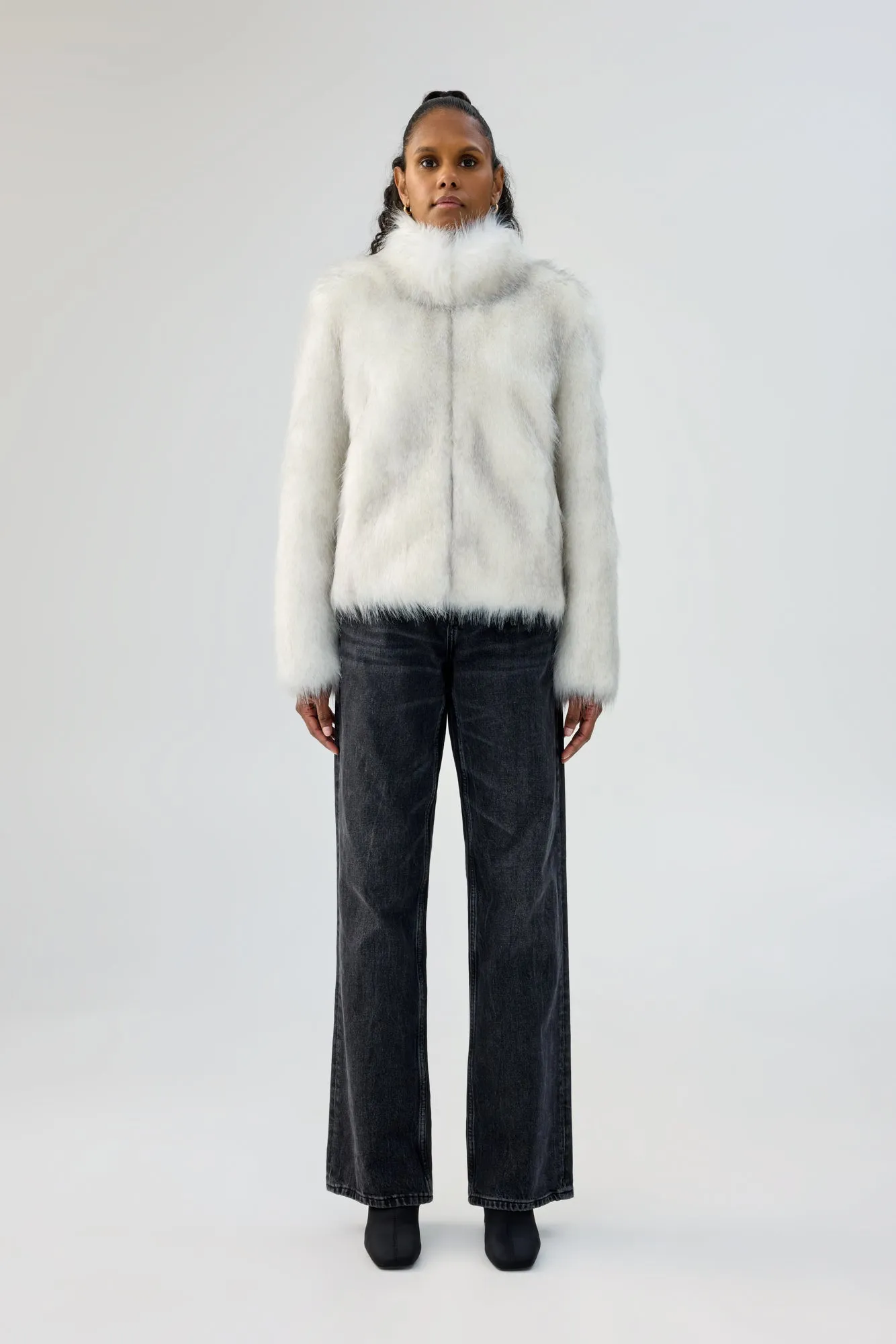 Fur Delish Jacket - Swiss White sold by Unreal Fur