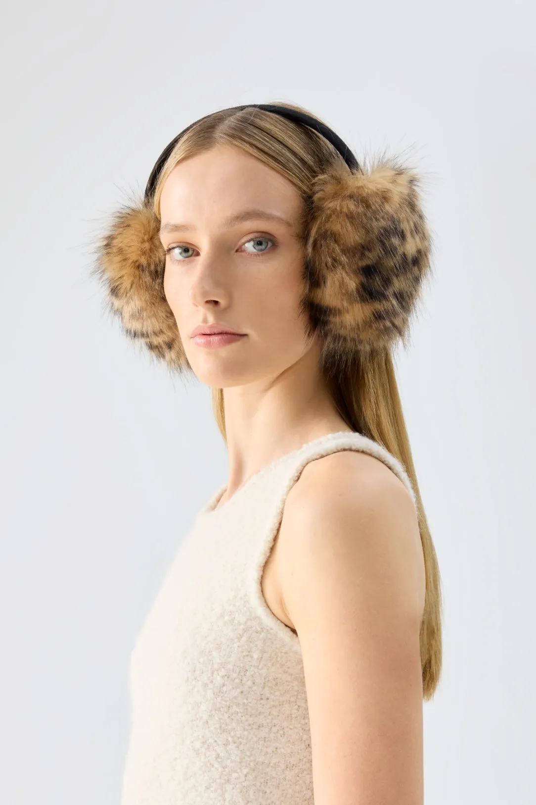 All Ears Earmuffs - Leopardess sold by Unreal Fur