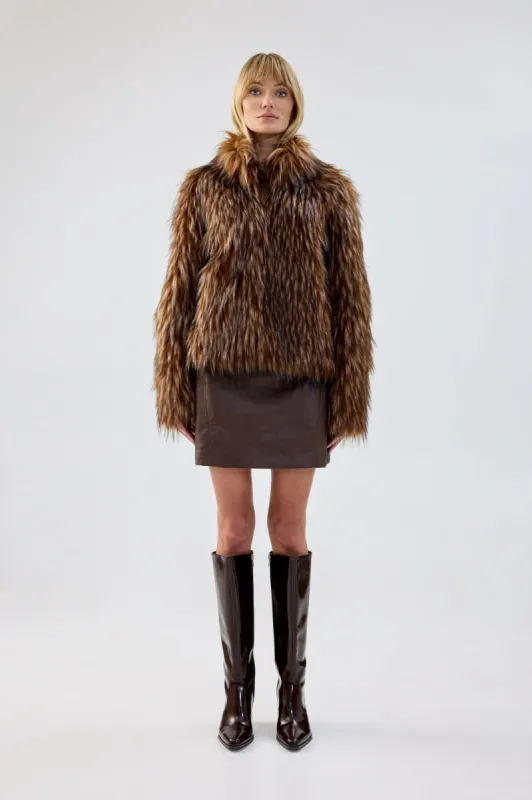 Fur Delish Jacket - Brown Raccoon sold by Unreal Fur