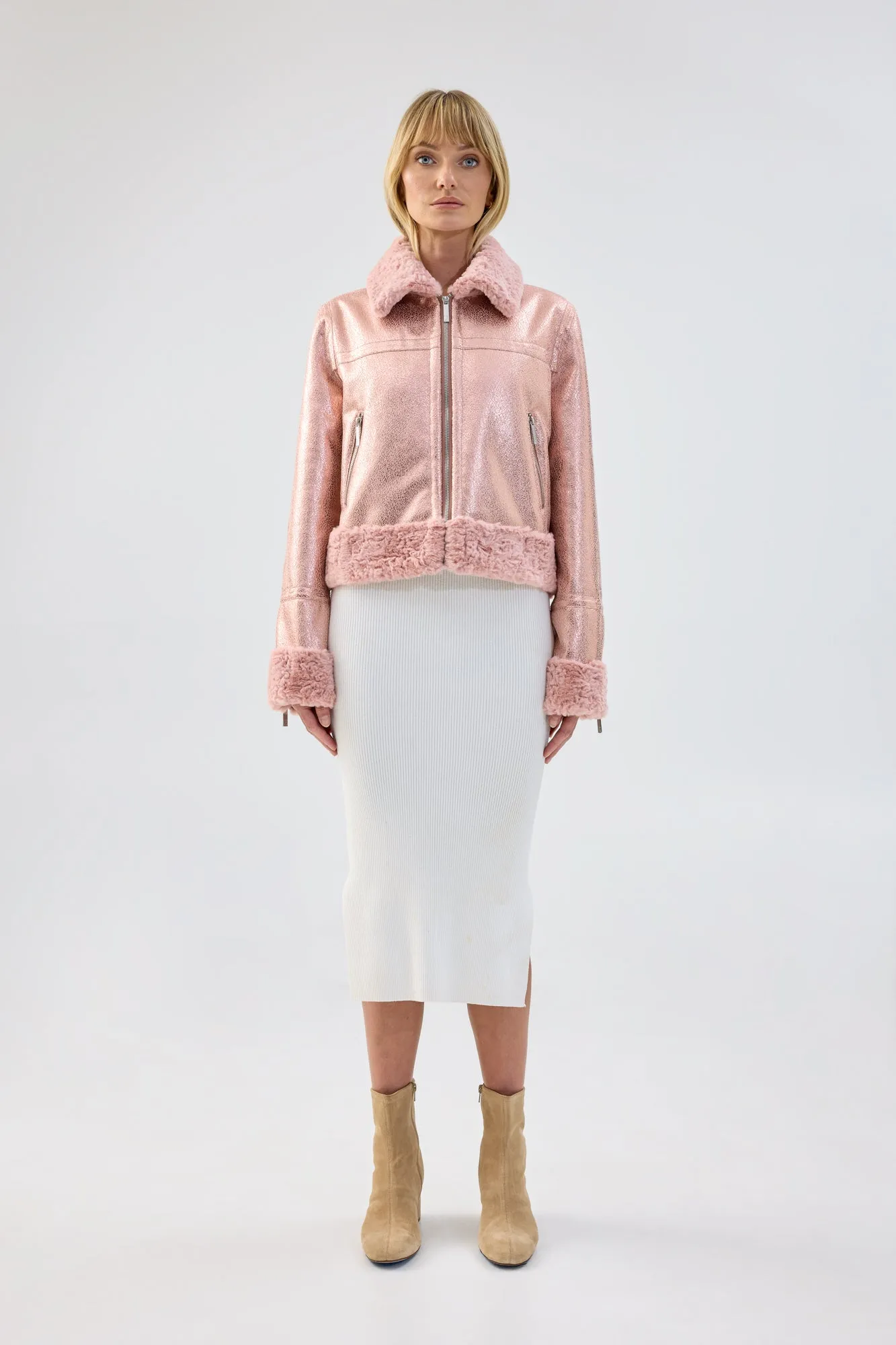 Métallique Jacket sold by Unreal Fur