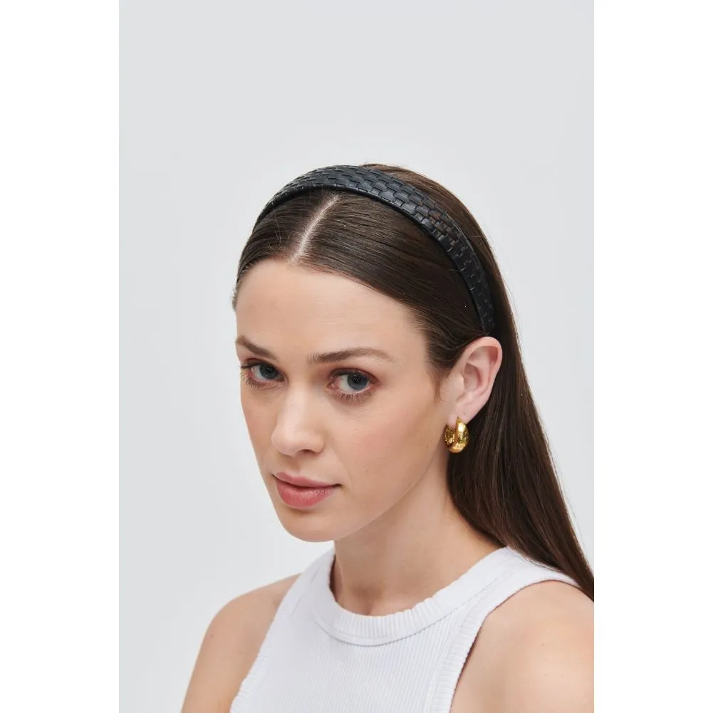 Embossed Woven Vegan Leather Headband Headband sold by Urban Expressions product image thumbnail 2