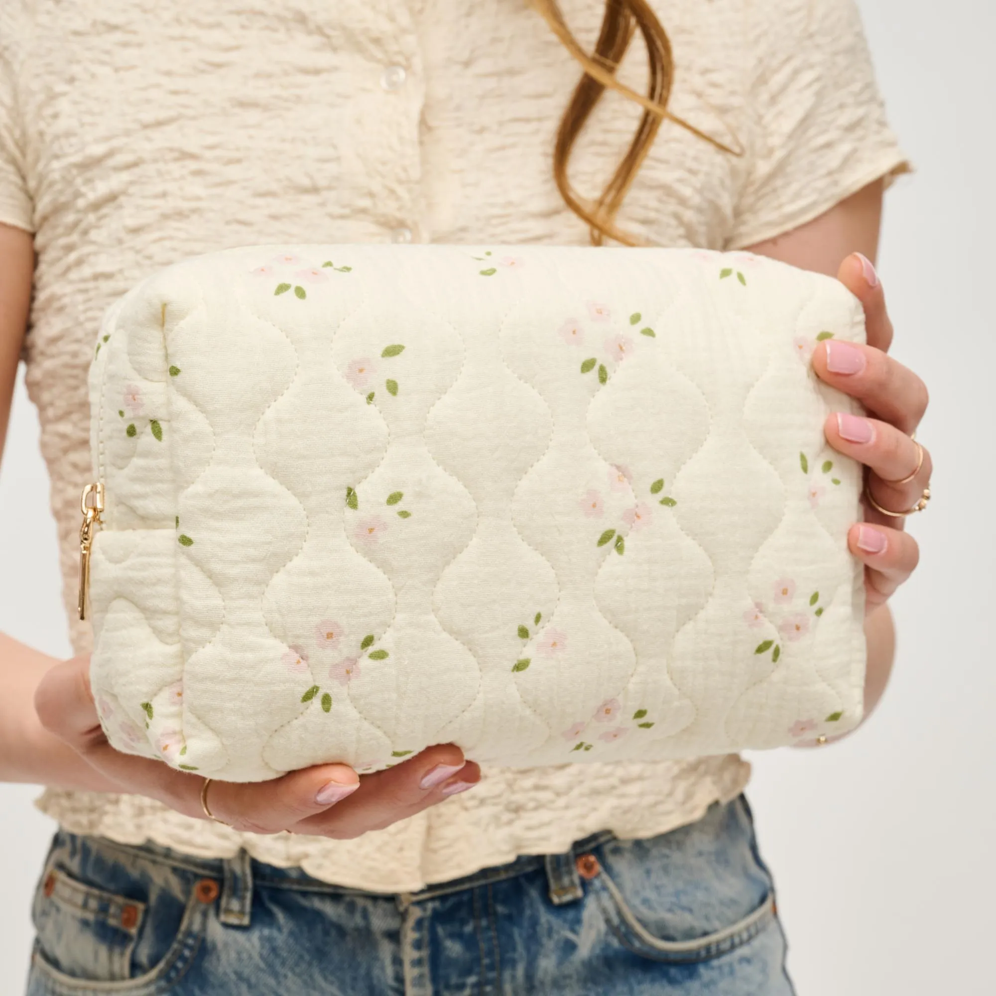 Quilted Keeper Cosmetic Pouch sold by Urban Expressions product image thumbnail 3