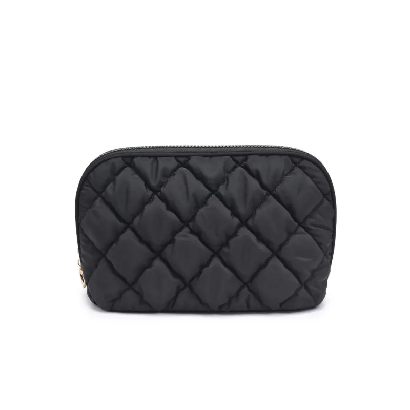 Cloud Kiss - Quilted Puffer Nylon Cosmetic Dome Pouch sold by Urban Expressions