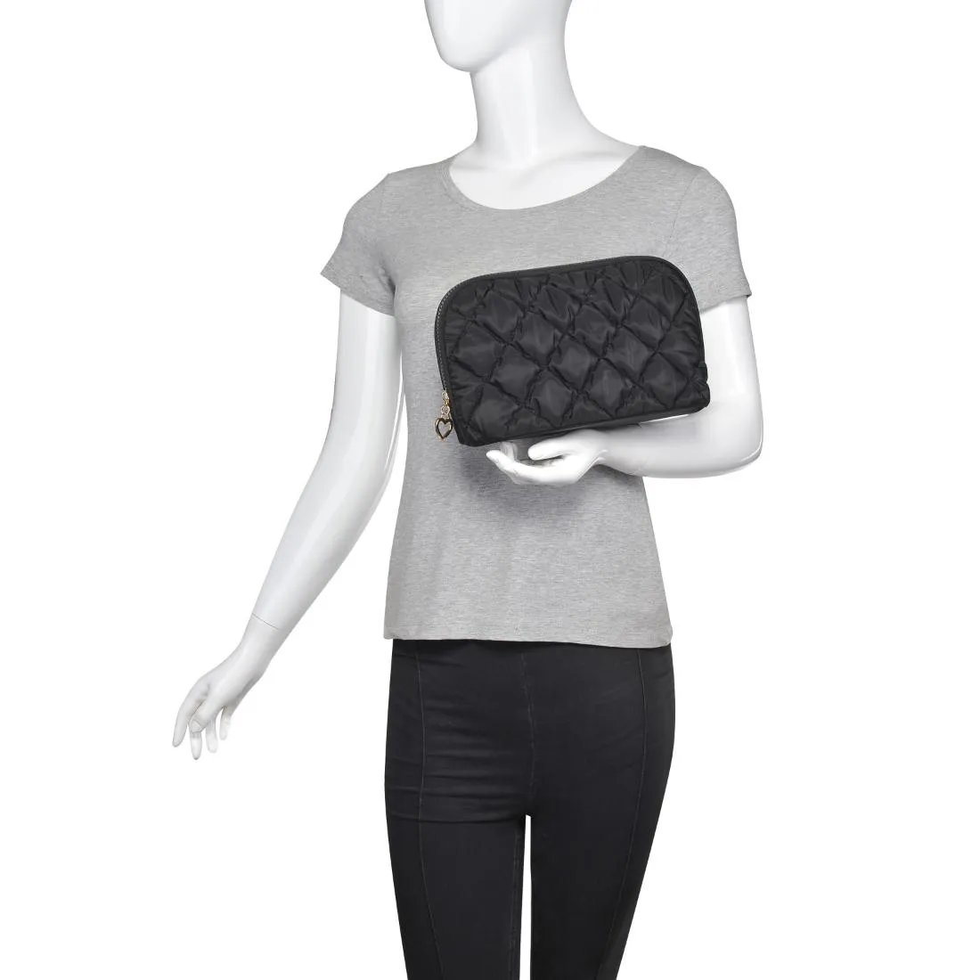 Cloud Kiss - Quilted Puffer Nylon Cosmetic Dome Pouch sold by Urban Expressions product image thumbnail 5