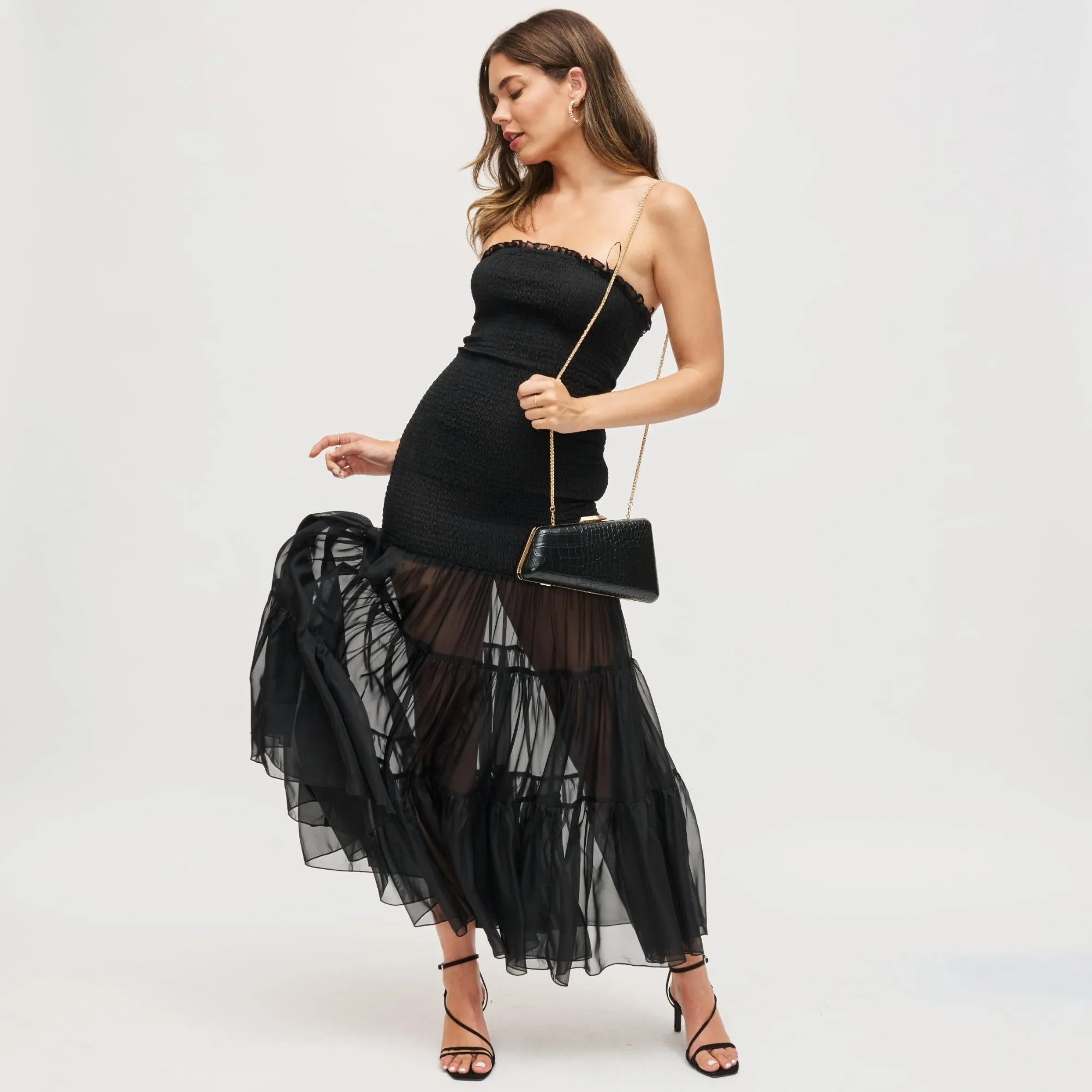 Irene - Croco Asymmetrical Evening Bag sold by Urban Expressions product image thumbnail 4