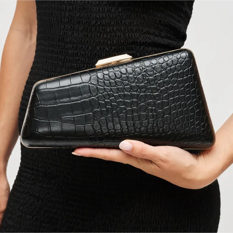 Irene - Croco Asymmetrical Evening Bag sold by Urban Expressions