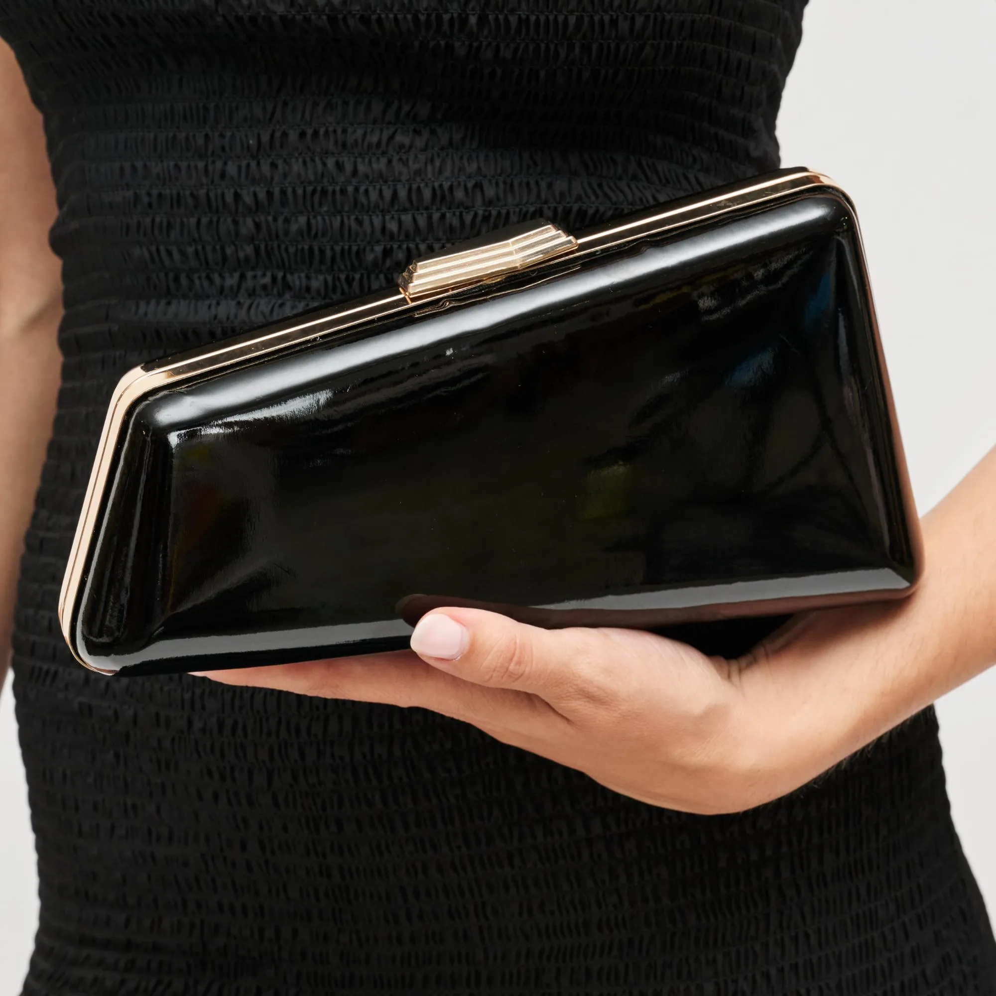 Irene - Patent Asymmetrical Evening Bag sold by Urban Expressions product image thumbnail 4