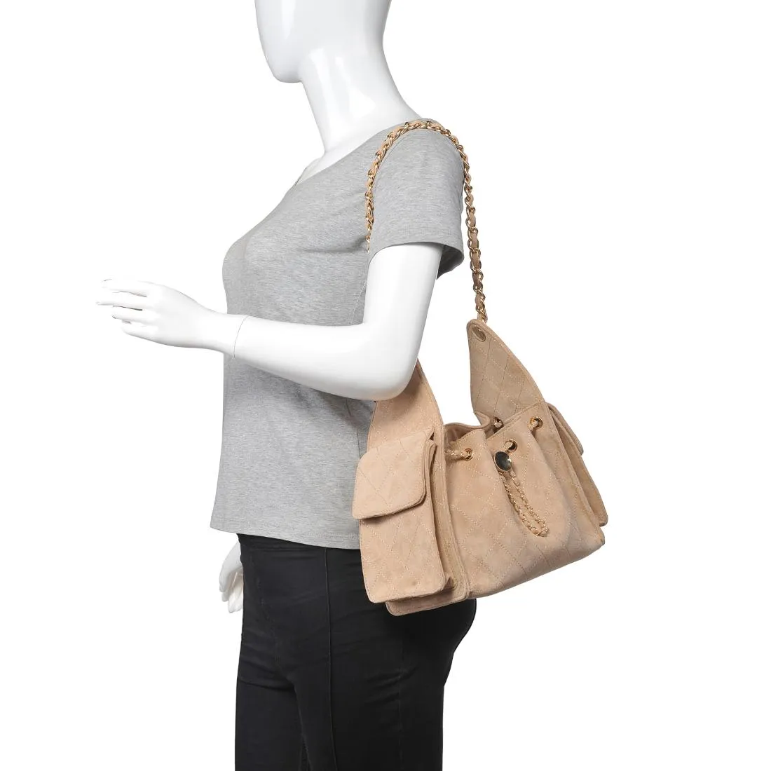 Willow - Quilted Faux Suede Hobo sold by Urban Expressions product image thumbnail 5