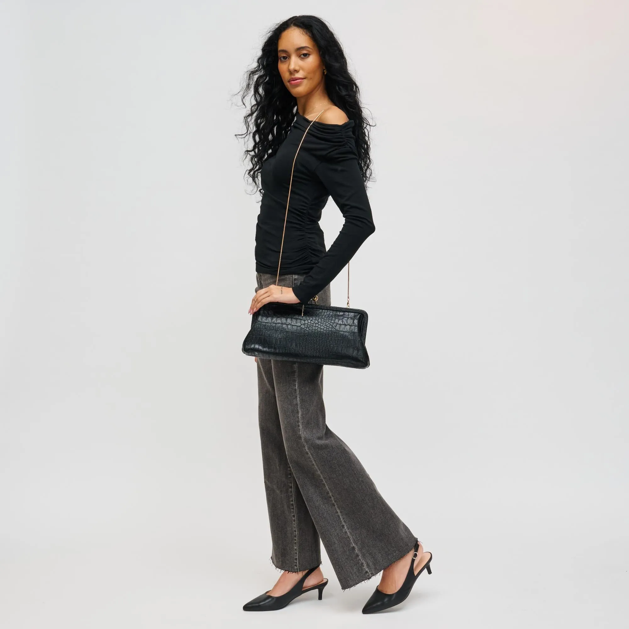 Kristin - Croco Clutch sold by Urban Expressions product image thumbnail 2