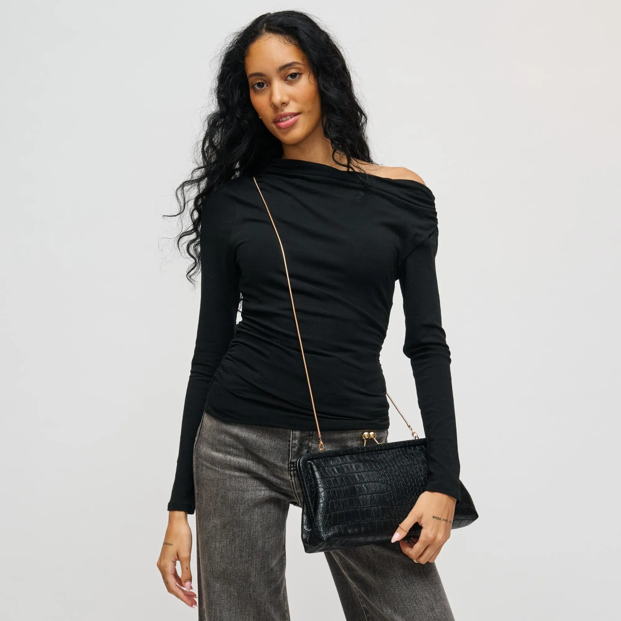 Kristin - Croco Clutch sold by Urban Expressions product image thumbnail 3