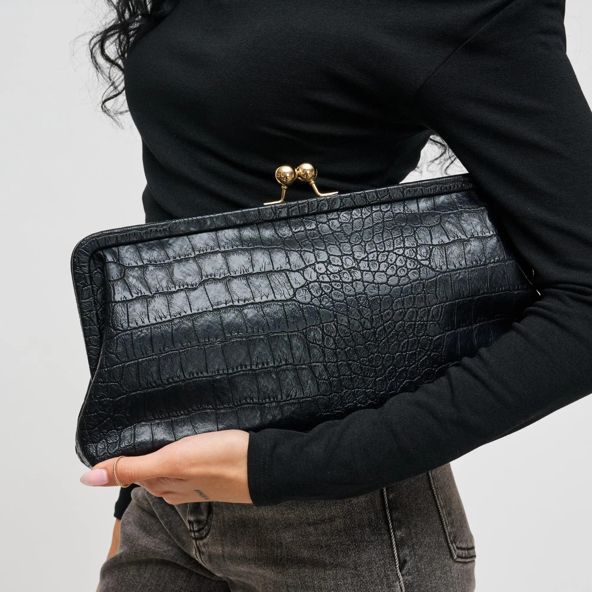 Kristin - Croco Clutch sold by Urban Expressions
