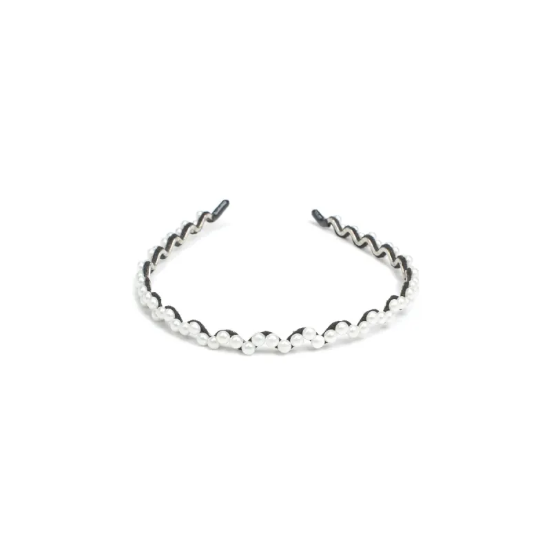Narrow Pearl Headband Headband sold by Urban Expressions