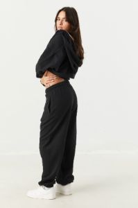 Pantalon de jogging de coupe garçonne en molleton uni sold by Urban Planet