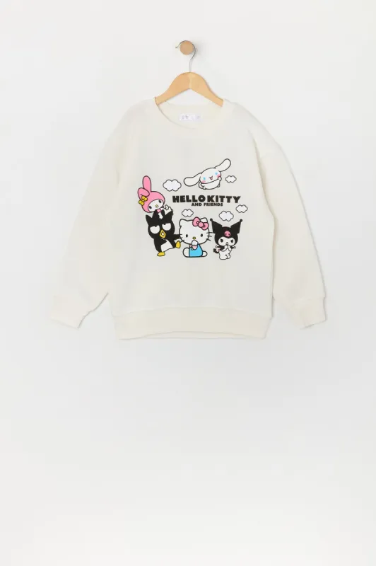 Girls Hello Kitty Crew Graphic Oversized Sweatshirt sold by Urban Planet