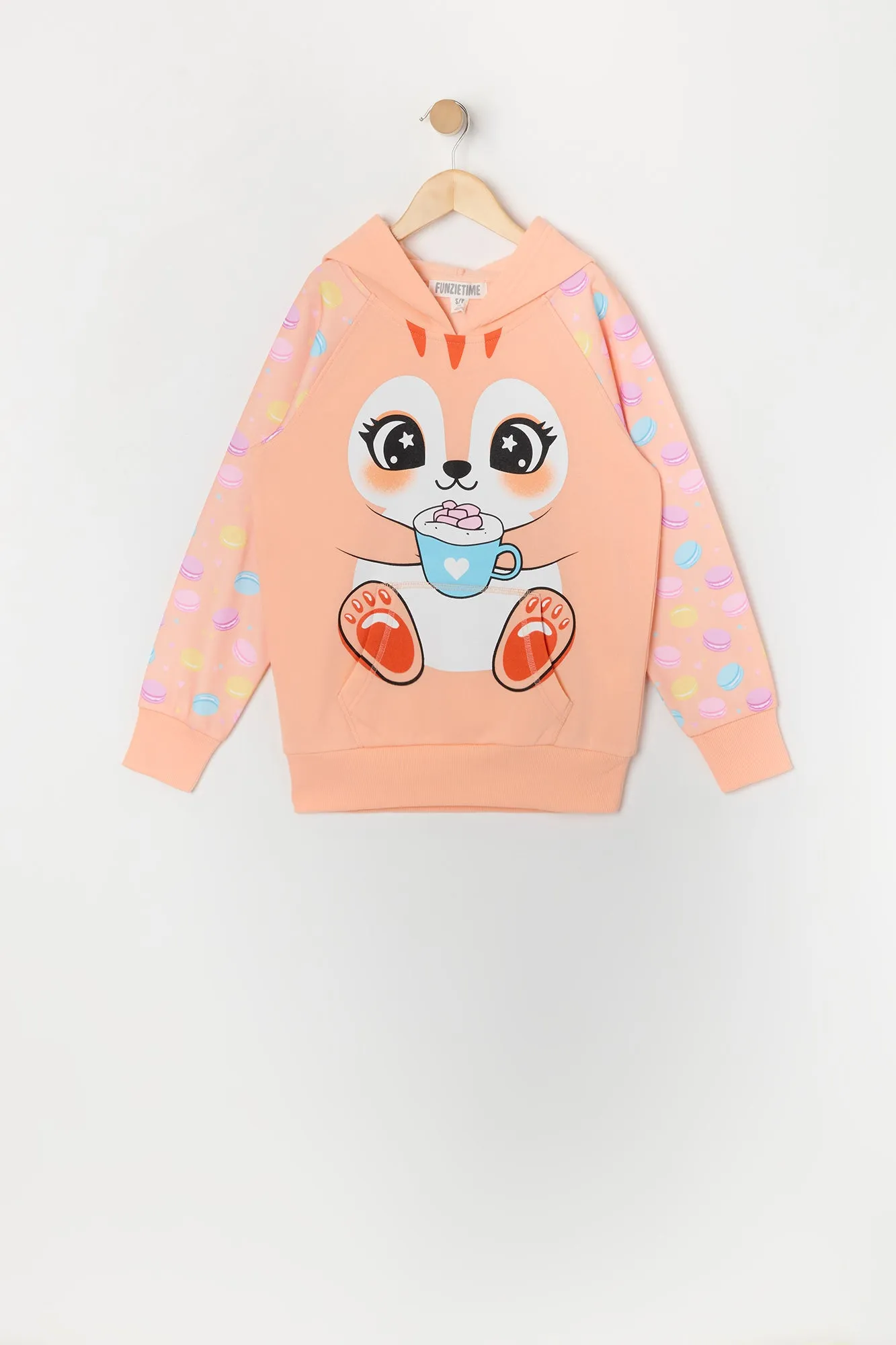 Haut à capuchon avec imprimé Tigre et pêche pour fille sold by Urban Planet product image thumbnail 2