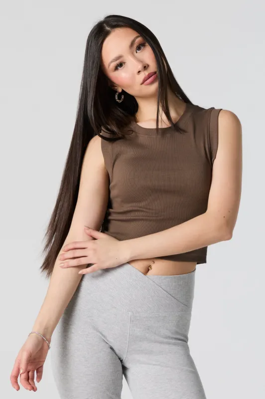 Ribbed Crewneck Skimmer Tank sold by Urban Planet