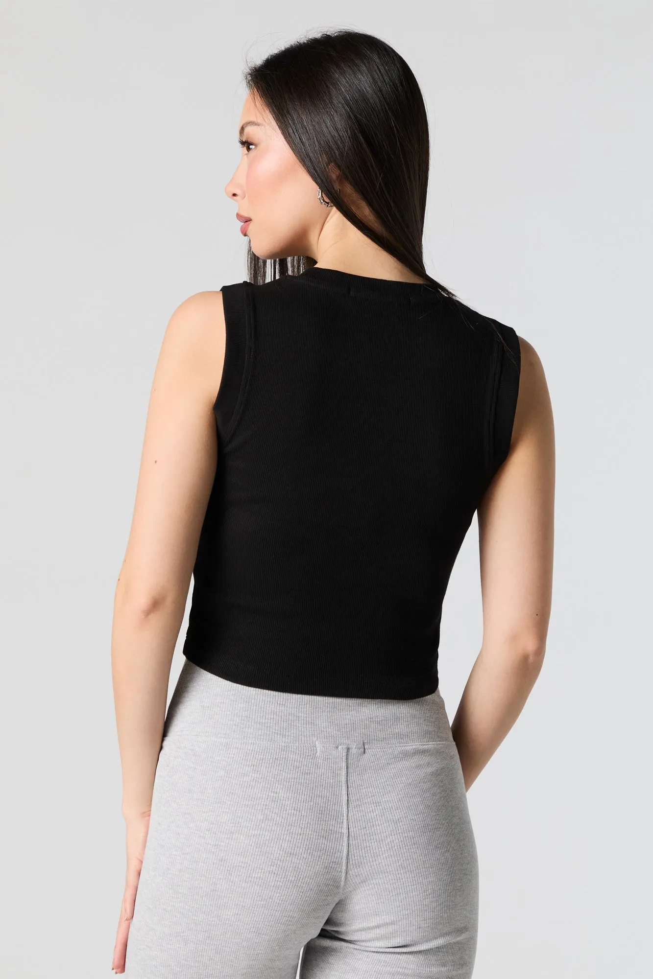 Ribbed Crewneck Skimmer Tank sold by Urban Planet product image thumbnail 5