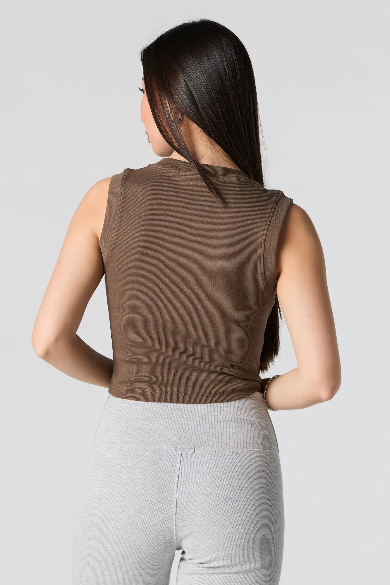 Ribbed Crewneck Skimmer Tank sold by Urban Planet product image thumbnail 2