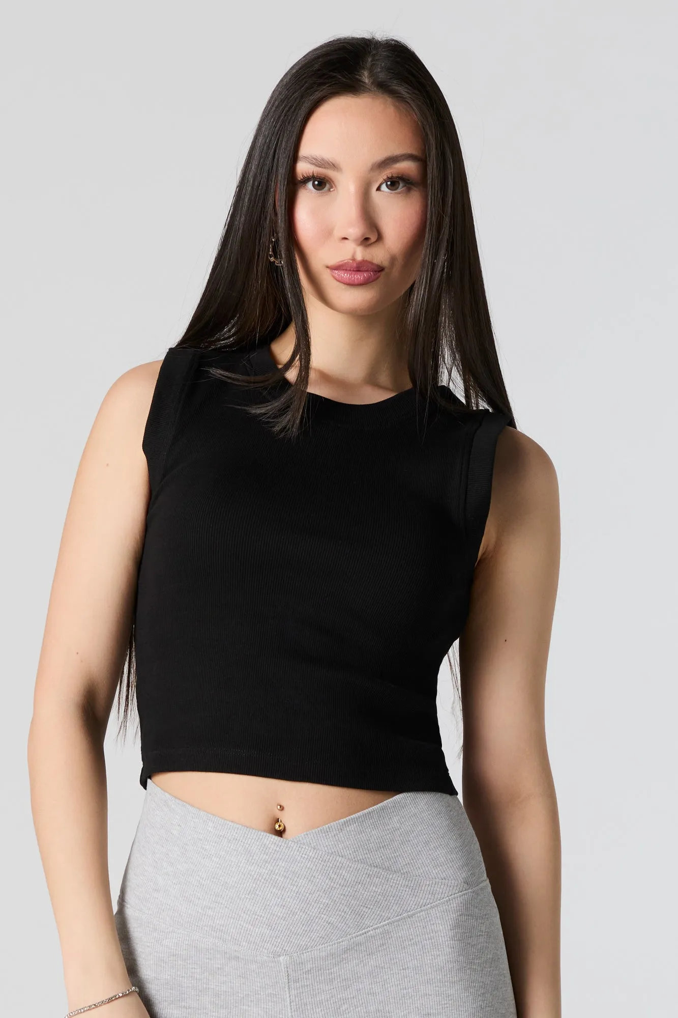 Ribbed Crewneck Skimmer Tank sold by Urban Planet product image thumbnail 4