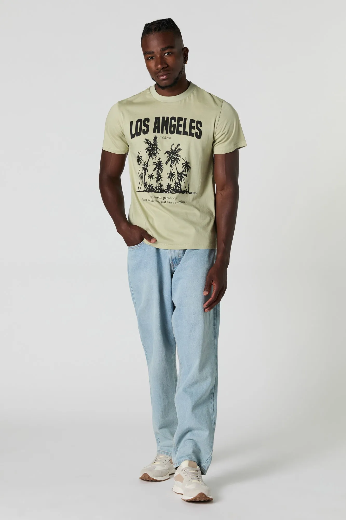 T-shirt à imprimé Los Angeles Paradise sold by Urban Planet product image thumbnail 2