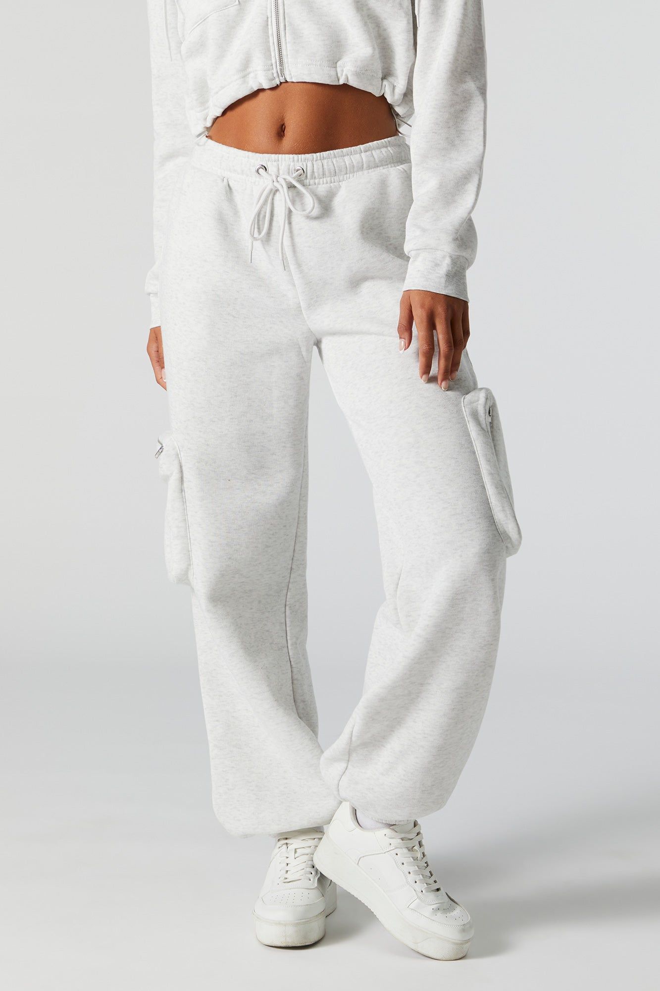 Fleece Zip Cargo Jogger sold by Urban Planet product image thumbnail 2