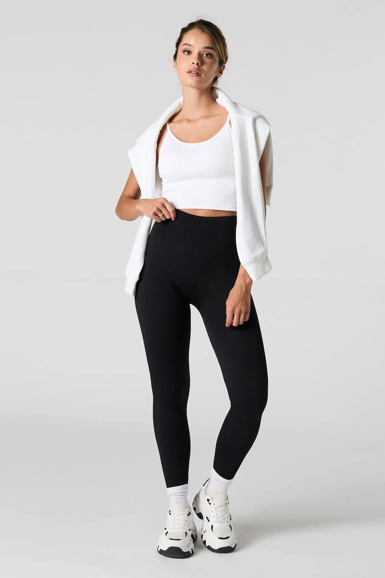 Active High Rise Ribbed Legging sold by Urban Planet product image thumbnail 5