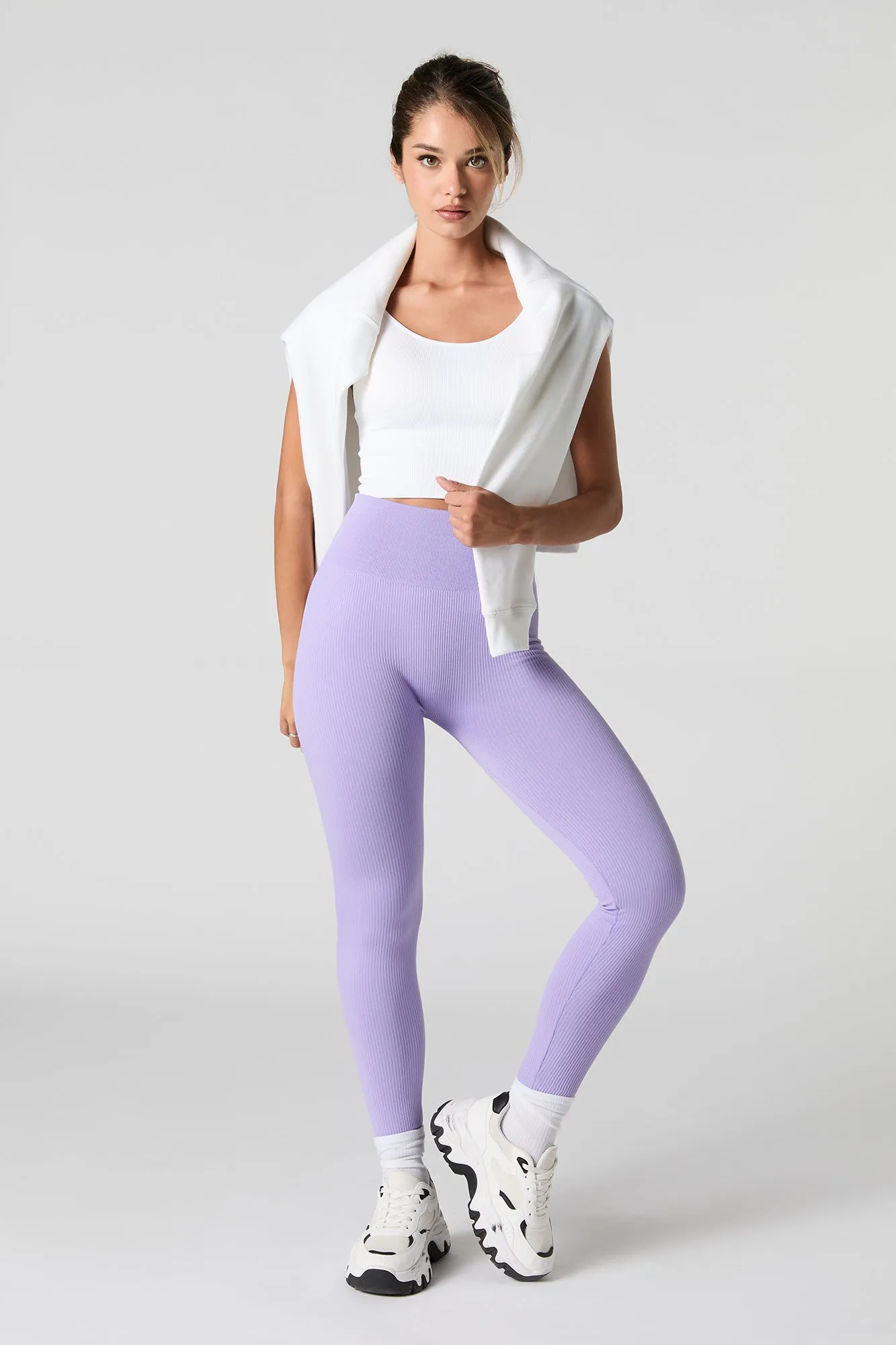 Active High Rise Ribbed Legging sold by Urban Planet product image thumbnail 4