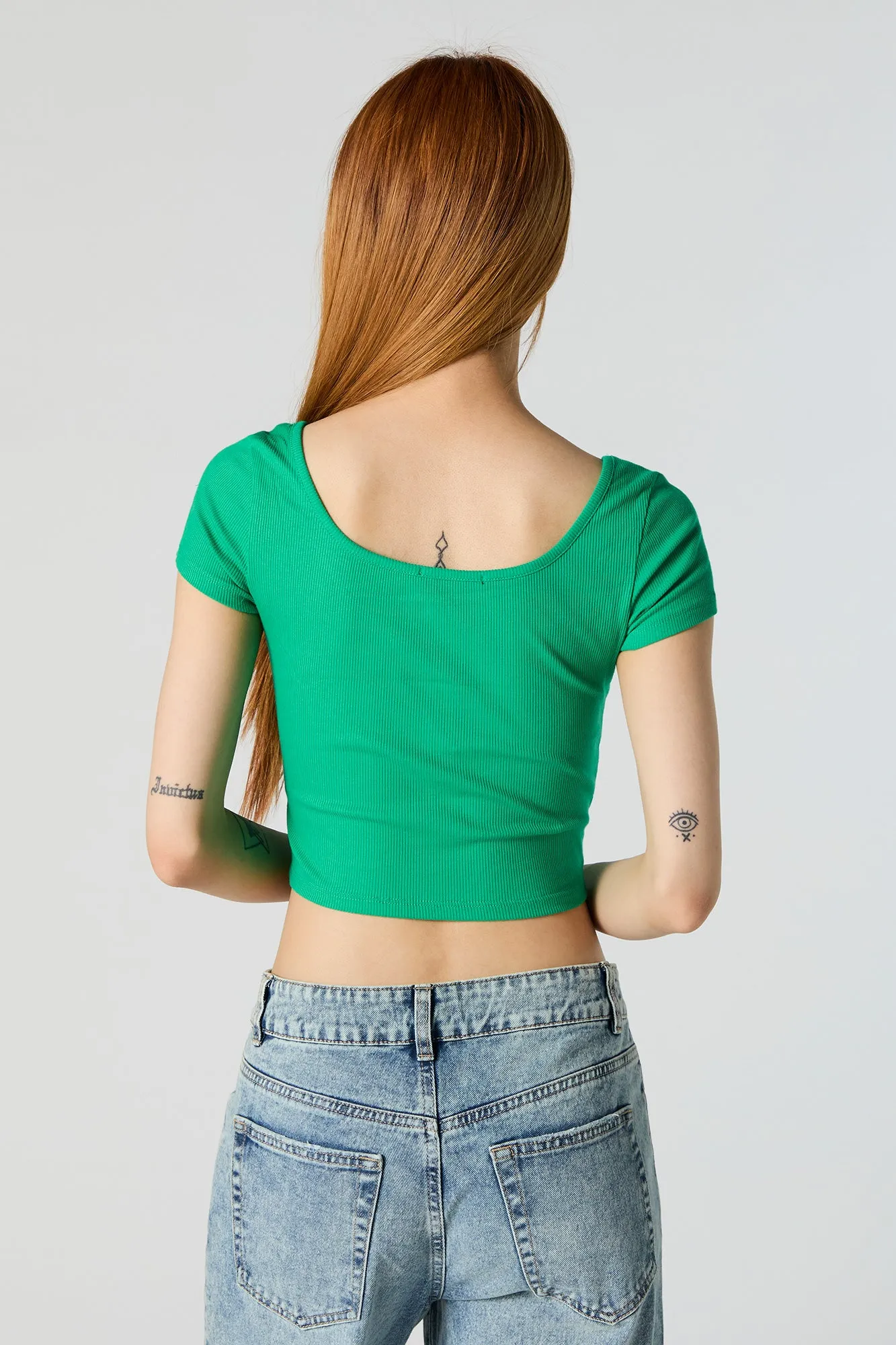 Haut court à manches courtes avec agrafes sold by Urban Planet product image thumbnail 2