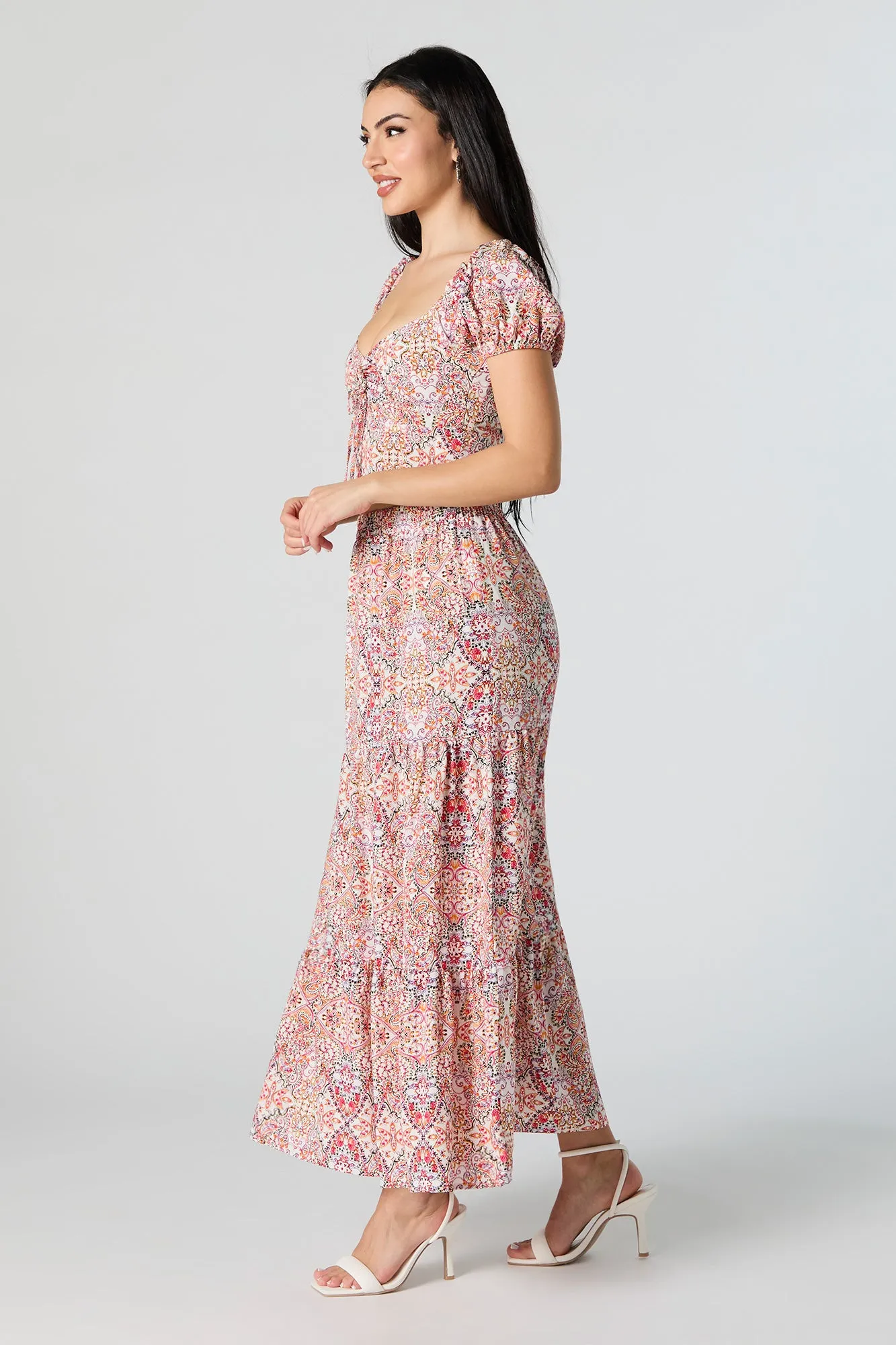 Jupe maxi volantée avec motif cachemire sold by Urban Planet product image thumbnail 2