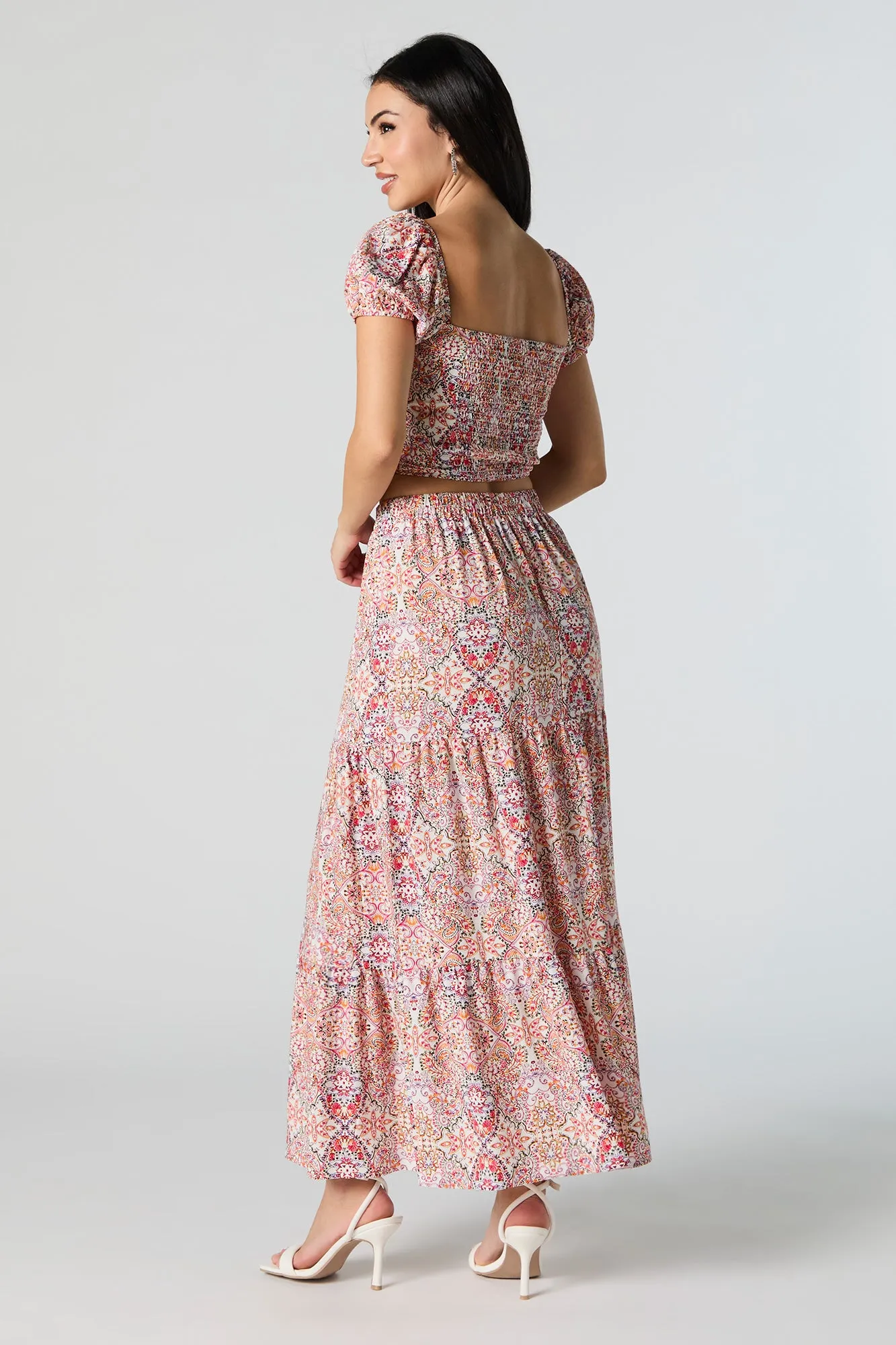 Jupe maxi volantée avec motif cachemire sold by Urban Planet product image thumbnail 3