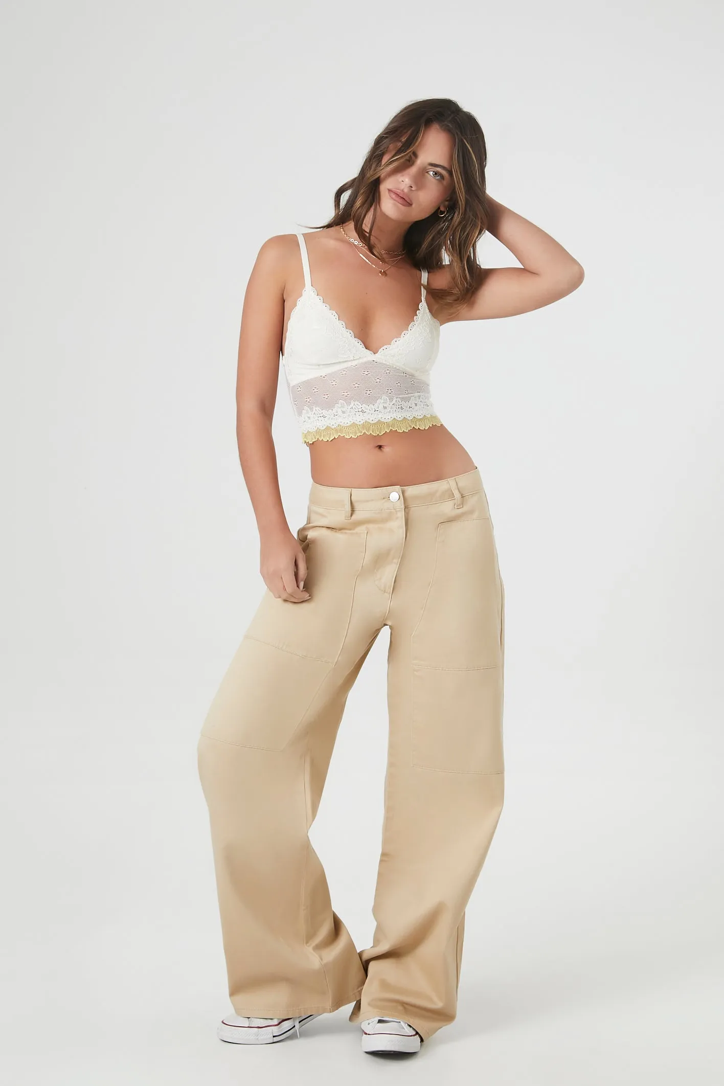 Mid Rise Wide Leg Pant sold by Urban Planet