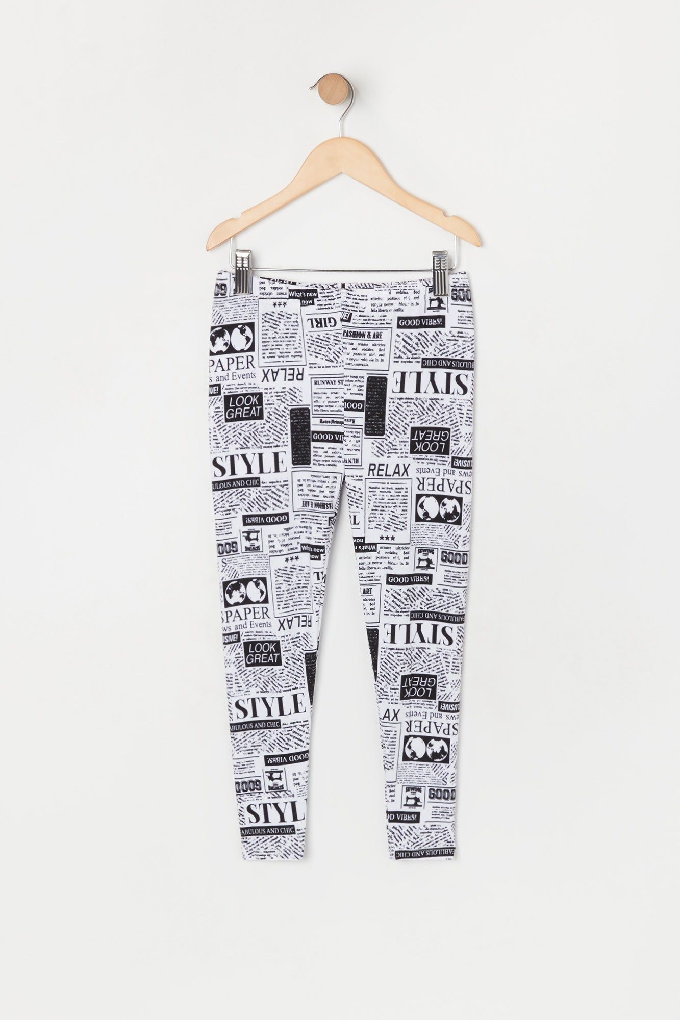 Legging super doux avec motif de journal pour fille (paquet de 2) sold by Urban Planet product image thumbnail 3