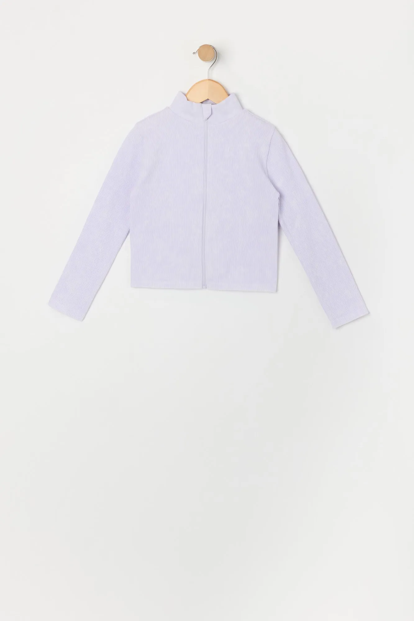 Haut Active côtelé délavé sans couture avec fermeture à glissière pour fille sold by Urban Planet