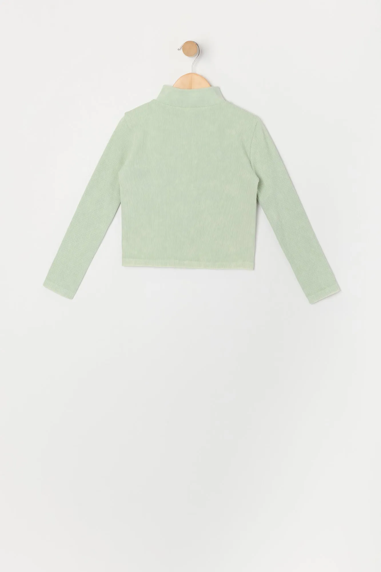 Haut Active côtelé délavé sans couture avec fermeture à glissière pour fille sold by Urban Planet product image thumbnail 4