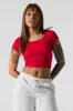 Ribbed Scoop Neck Cropped T-Shirt sold by Urban Planet