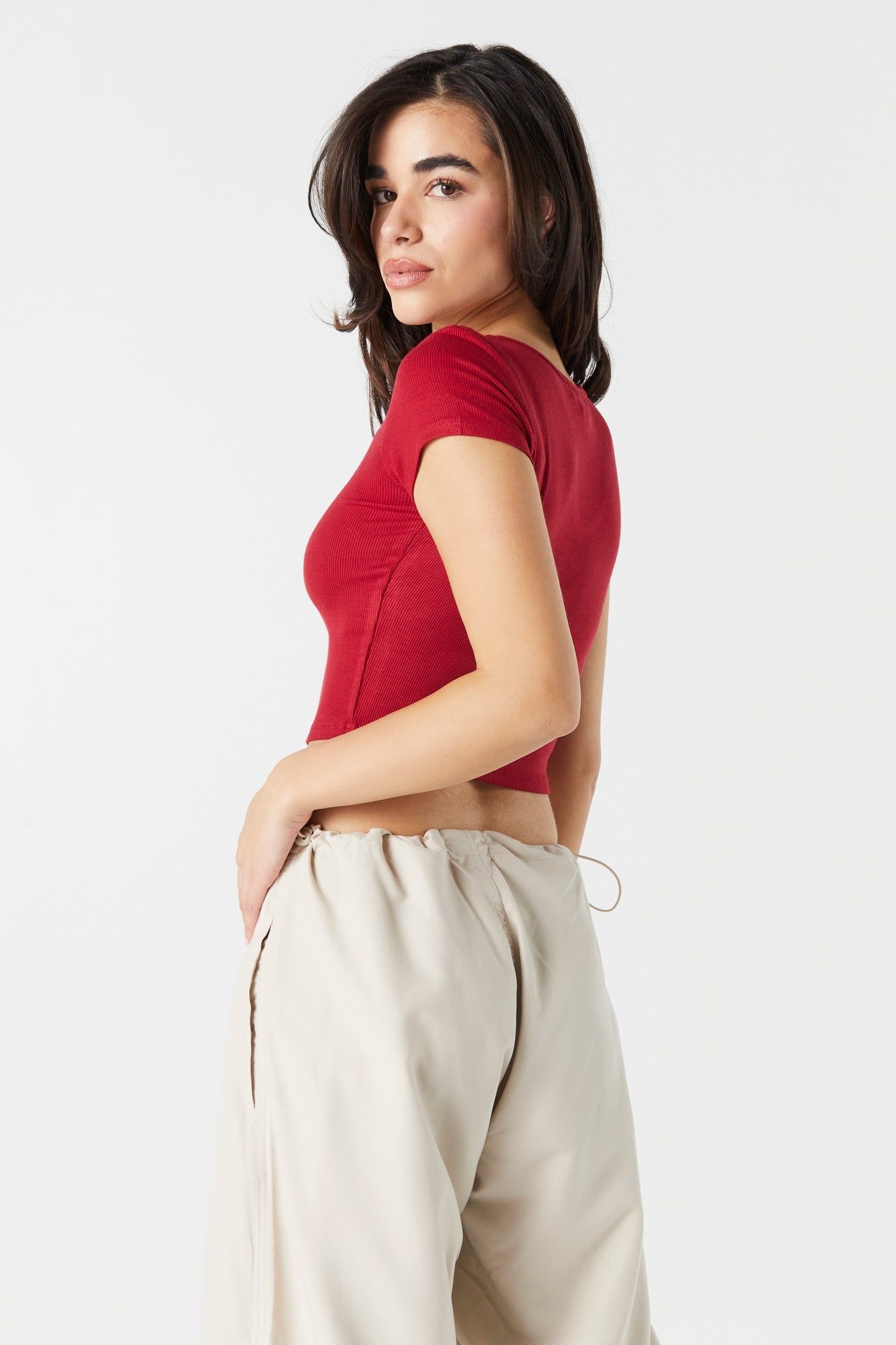 Ribbed Cropped T-Shirt sold by Urban Planet product image thumbnail 8