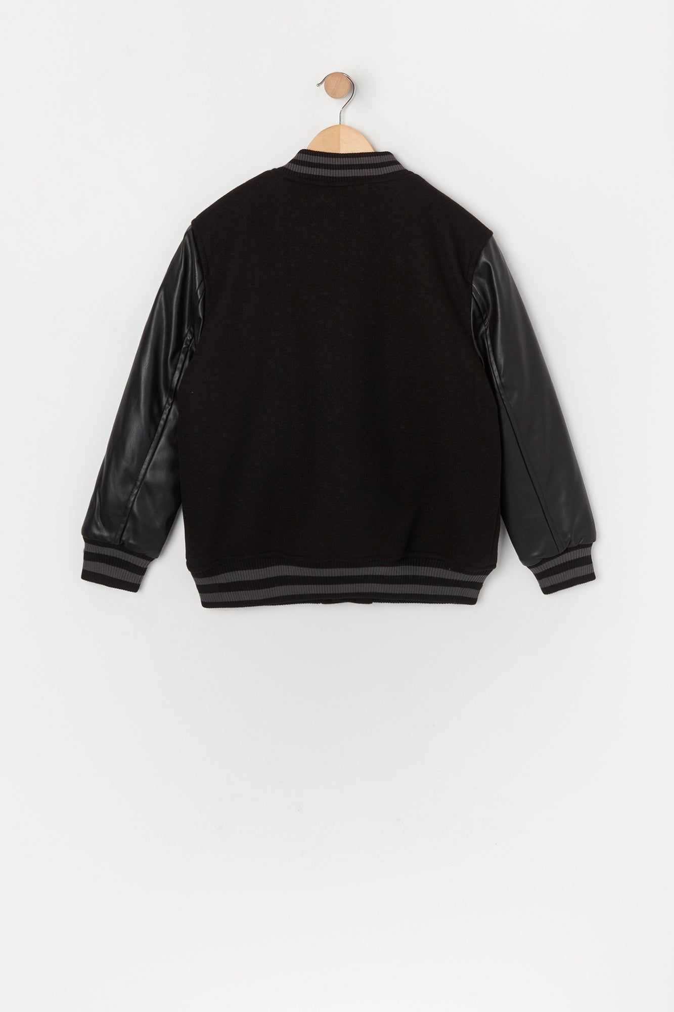 Boys Graduate Faux Leather Varsity Jacket sold by Urban Planet product image thumbnail 2